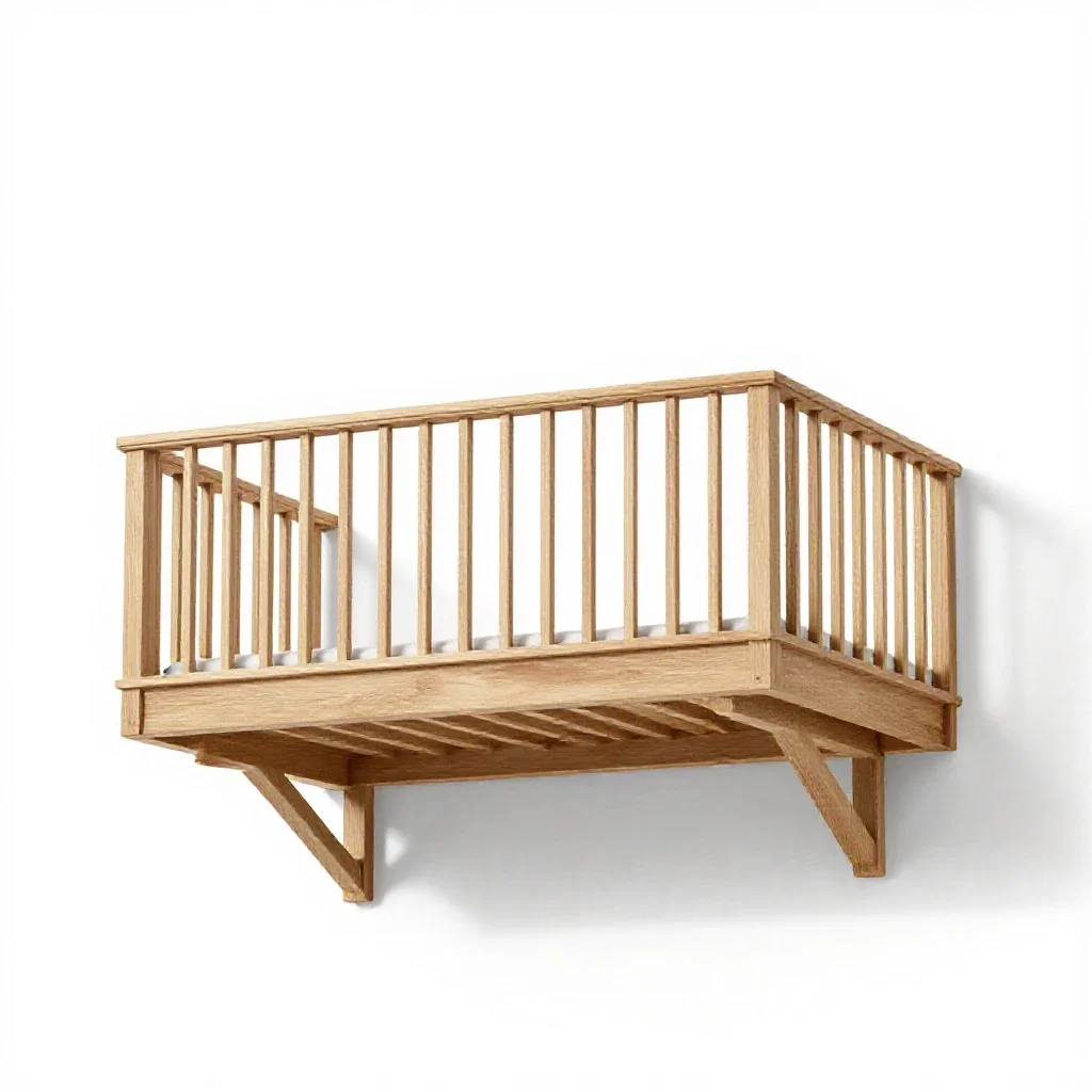 Second balcony isolated on a white background