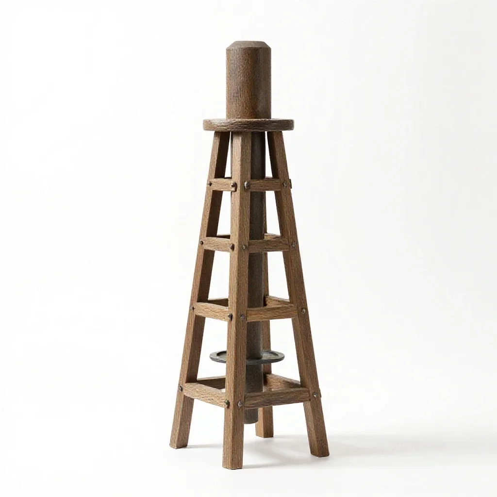 Shot tower isolated on a white background