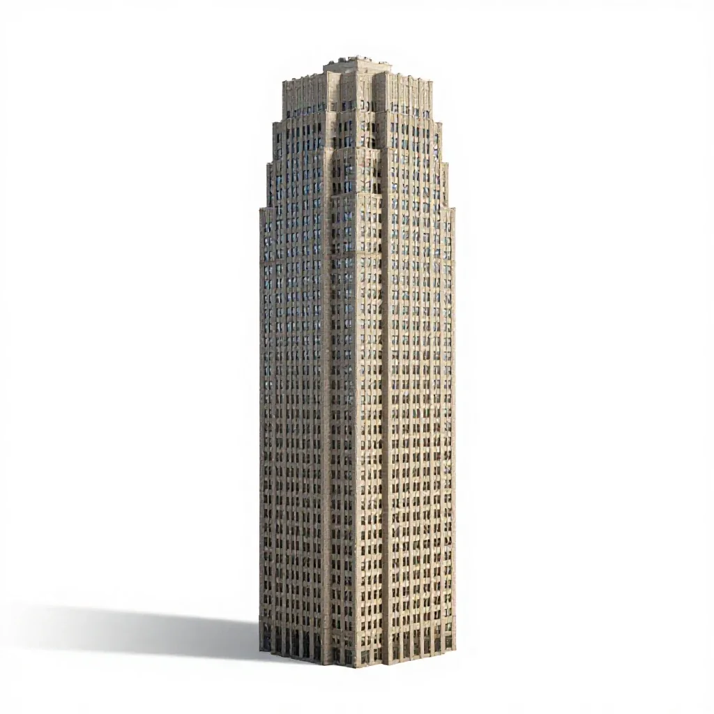 Skyscraper isolated on a white background
