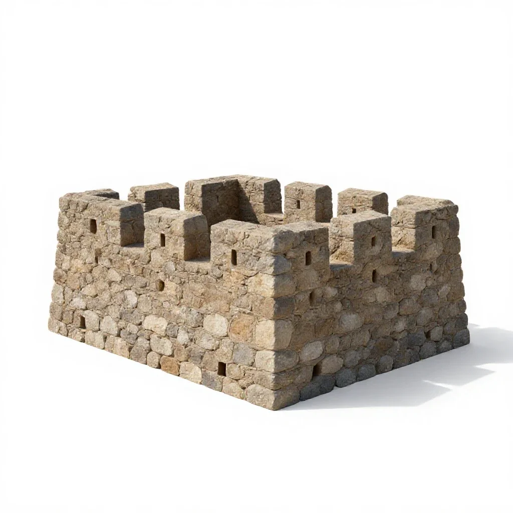 Stronghold isolated on a white background