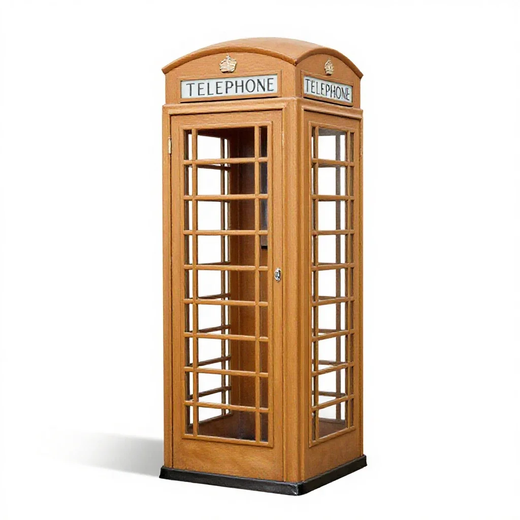 Telephone booth isolated on a white background