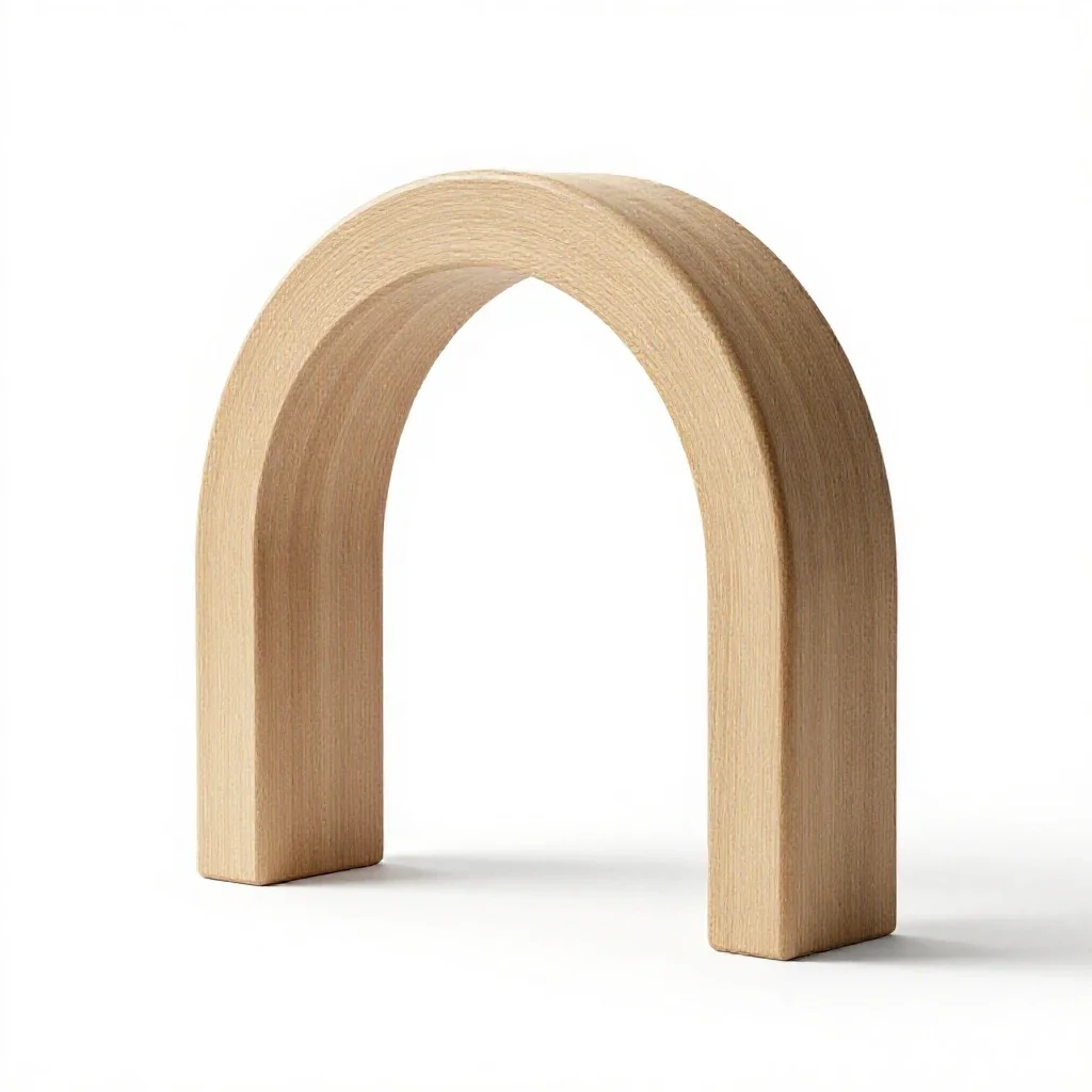 Three-centered arch isolated on a white background