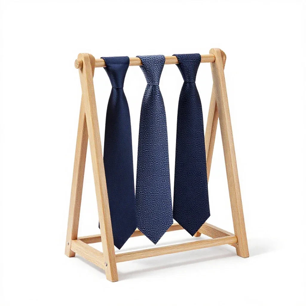 Tie rack isolated on a white background
