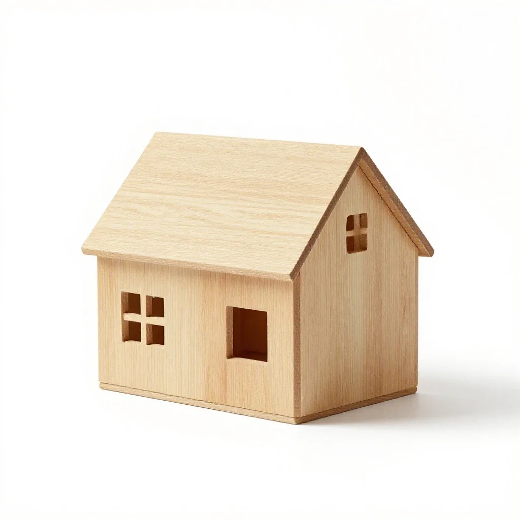 Tract house isolated on a white background