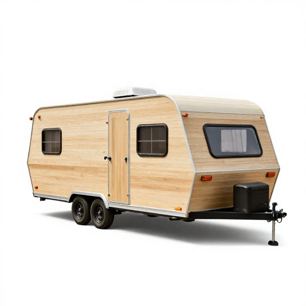 Trailer camp isolated on a white background