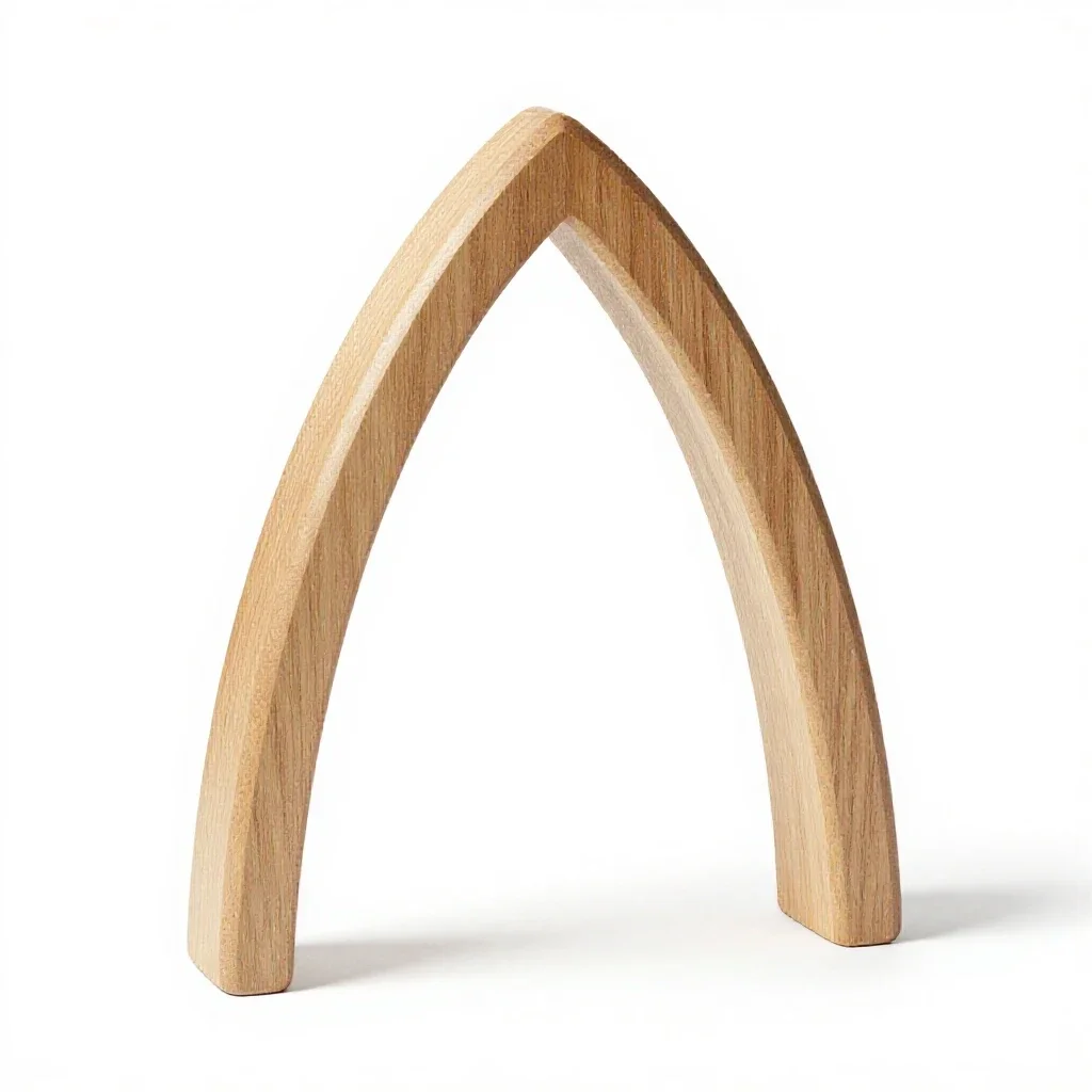 Trefoil arch isolated on a white background