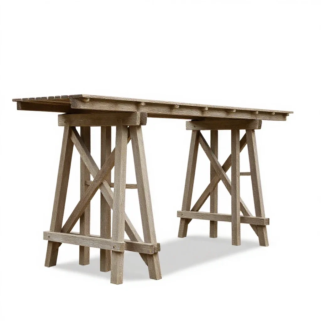 Trestle bridge isolated on a white background