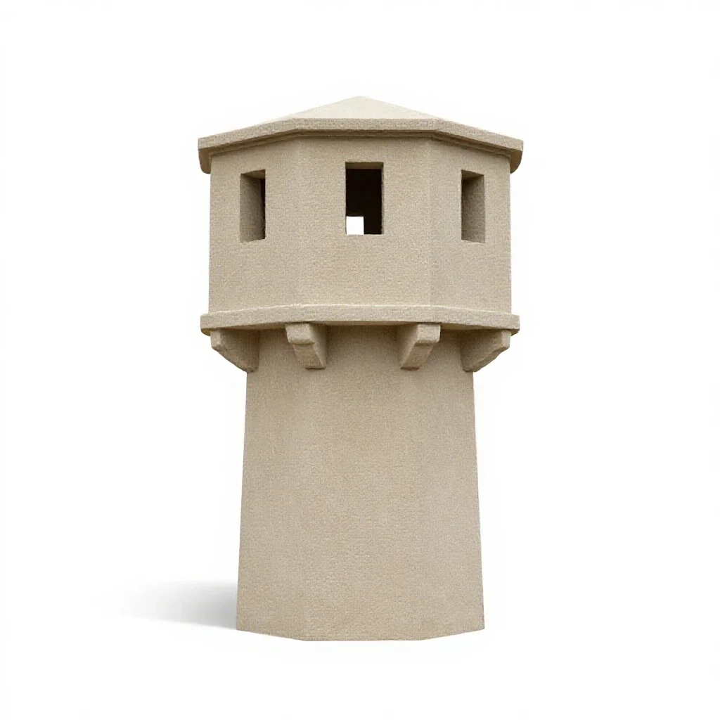 Turret isolated on a white background