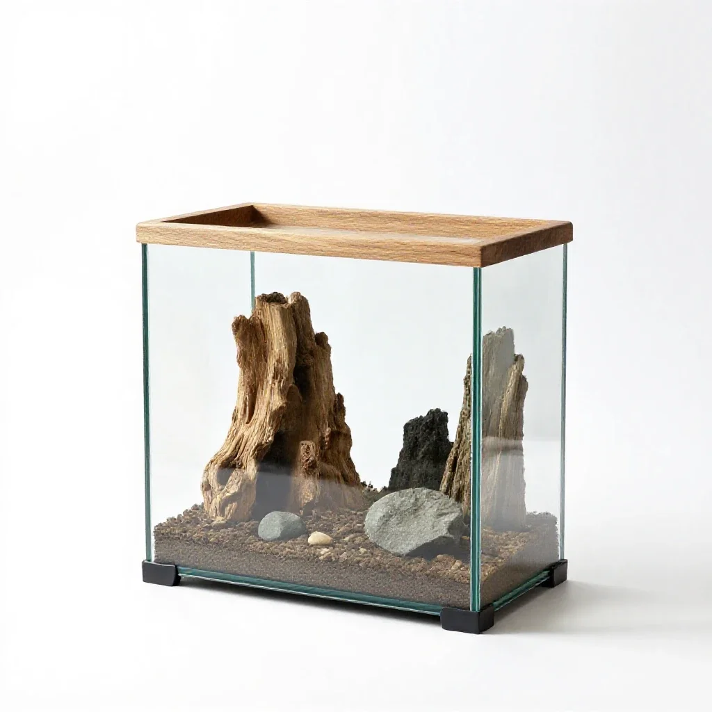 Vivarium isolated on a white background