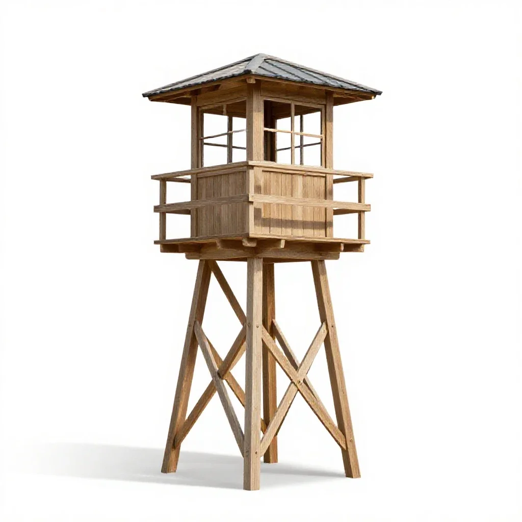 Watchtower isolated on a white background