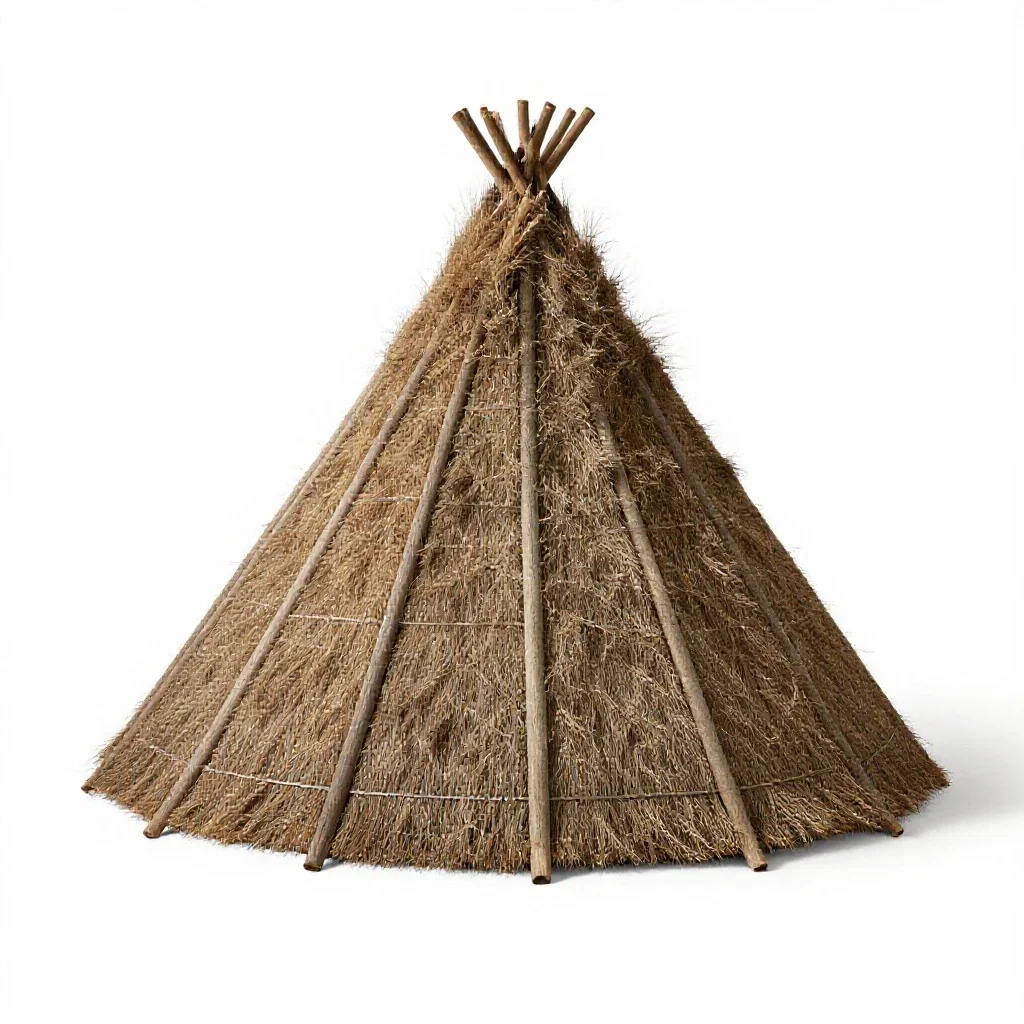 Wickiup isolated on a white background