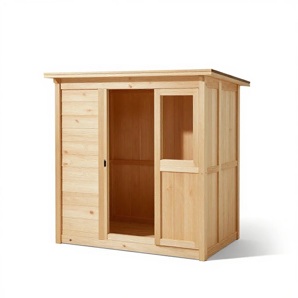 Woodshed isolated on a white background