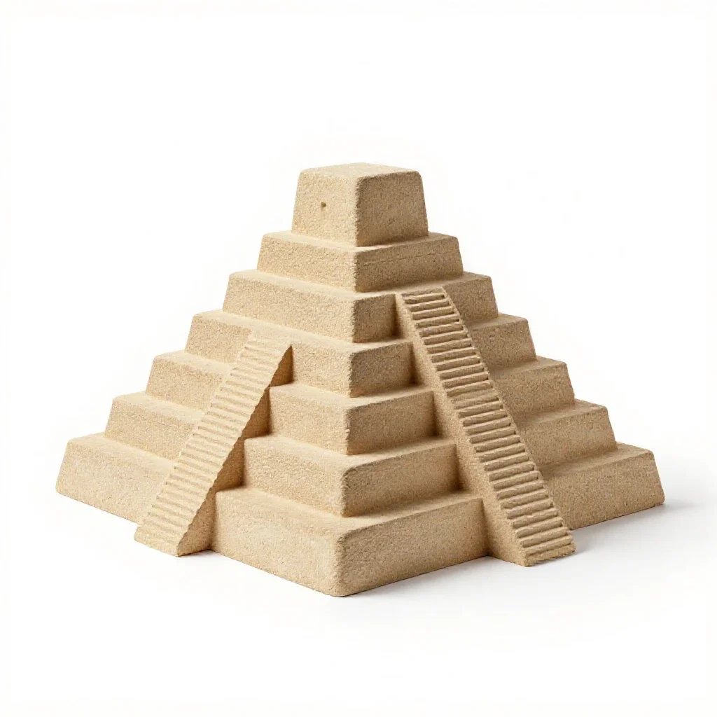Ziggurat isolated on a white background