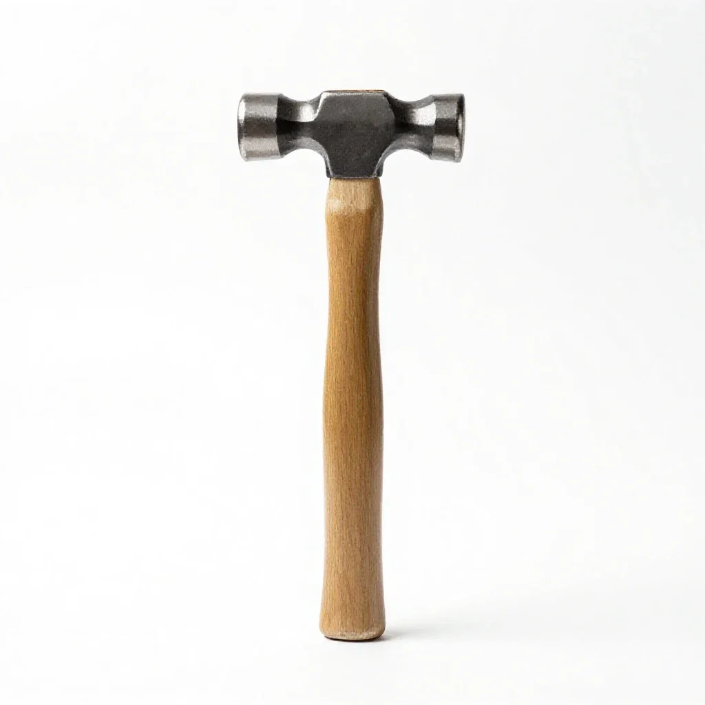 Ball-peen hammer isolated on a white background