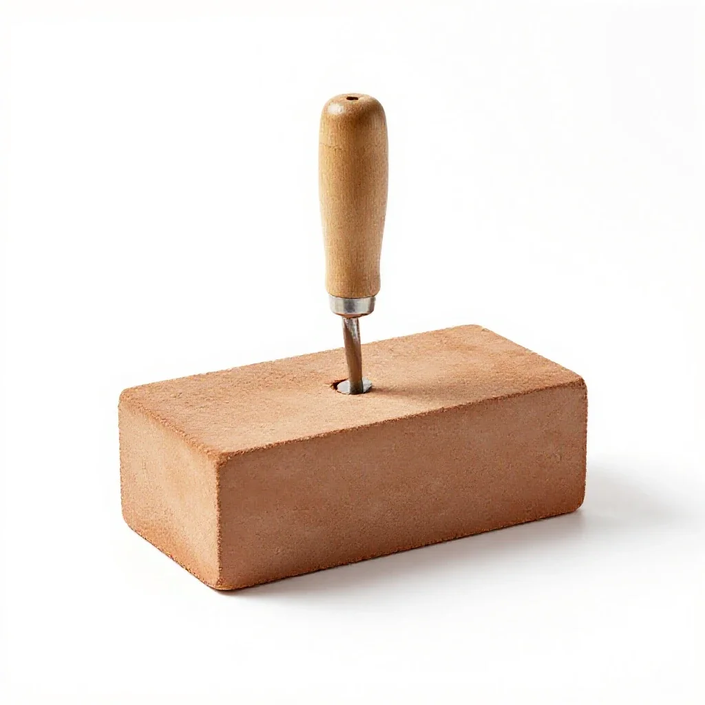 Brick trowel isolated on a white background