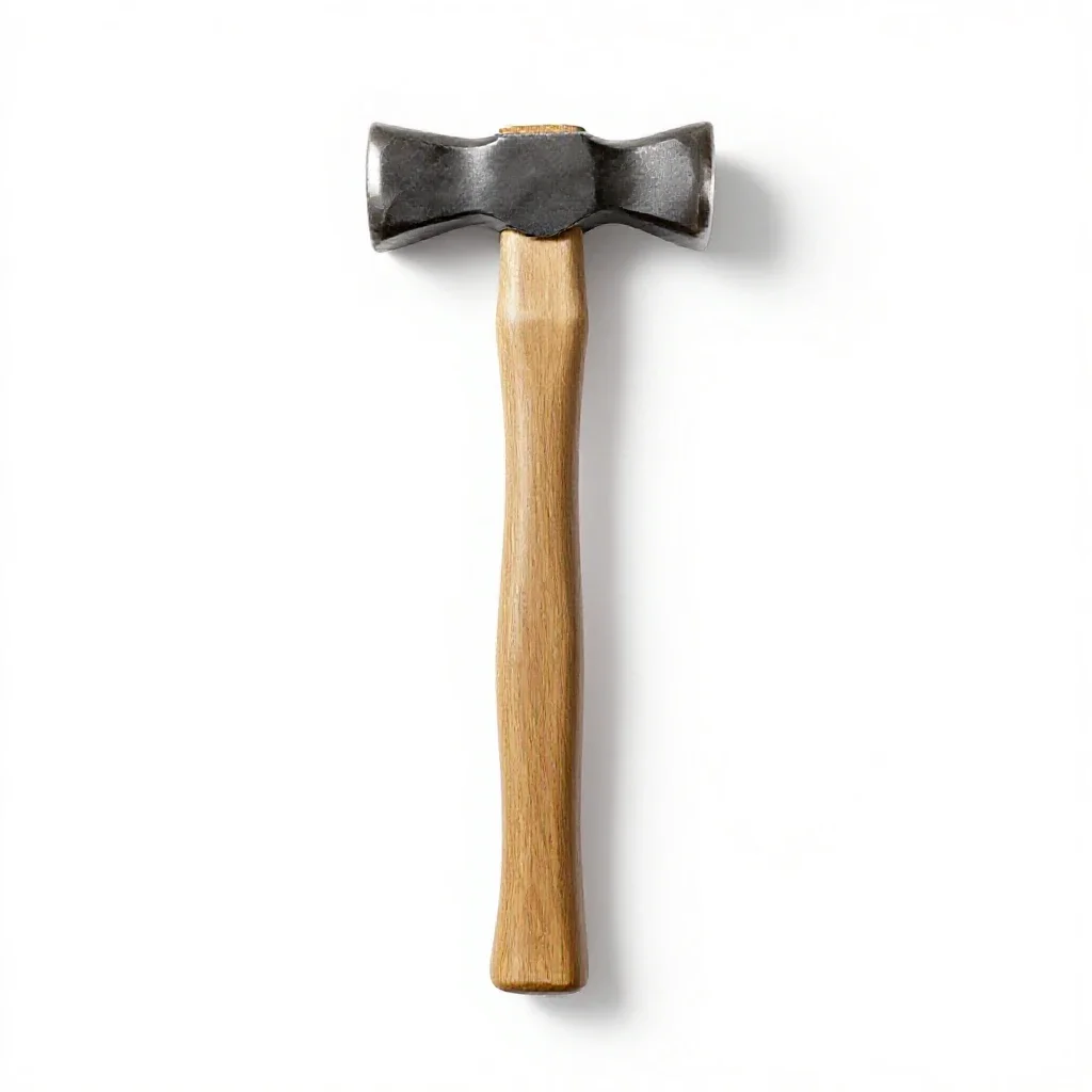Broad hatchet isolated on a white background