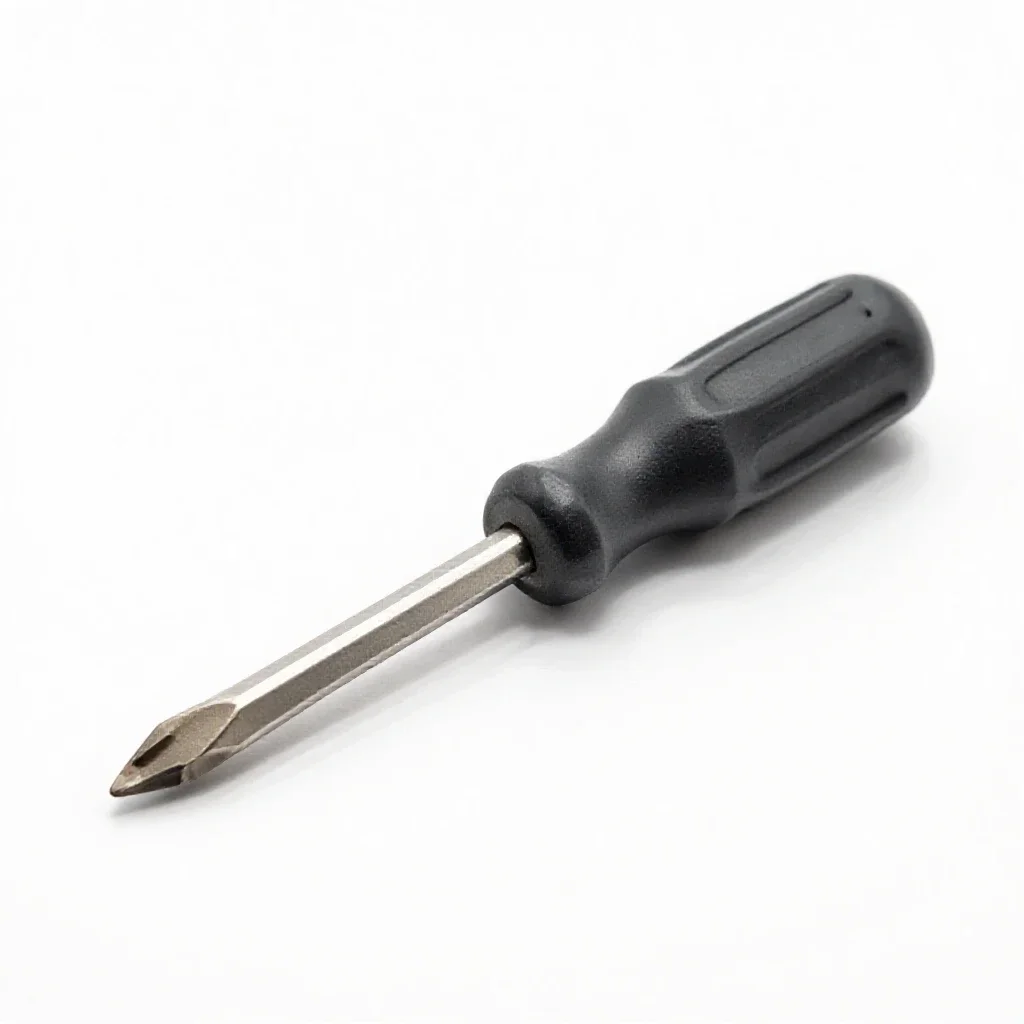 Flat tip screwdriver isolated on a white background
