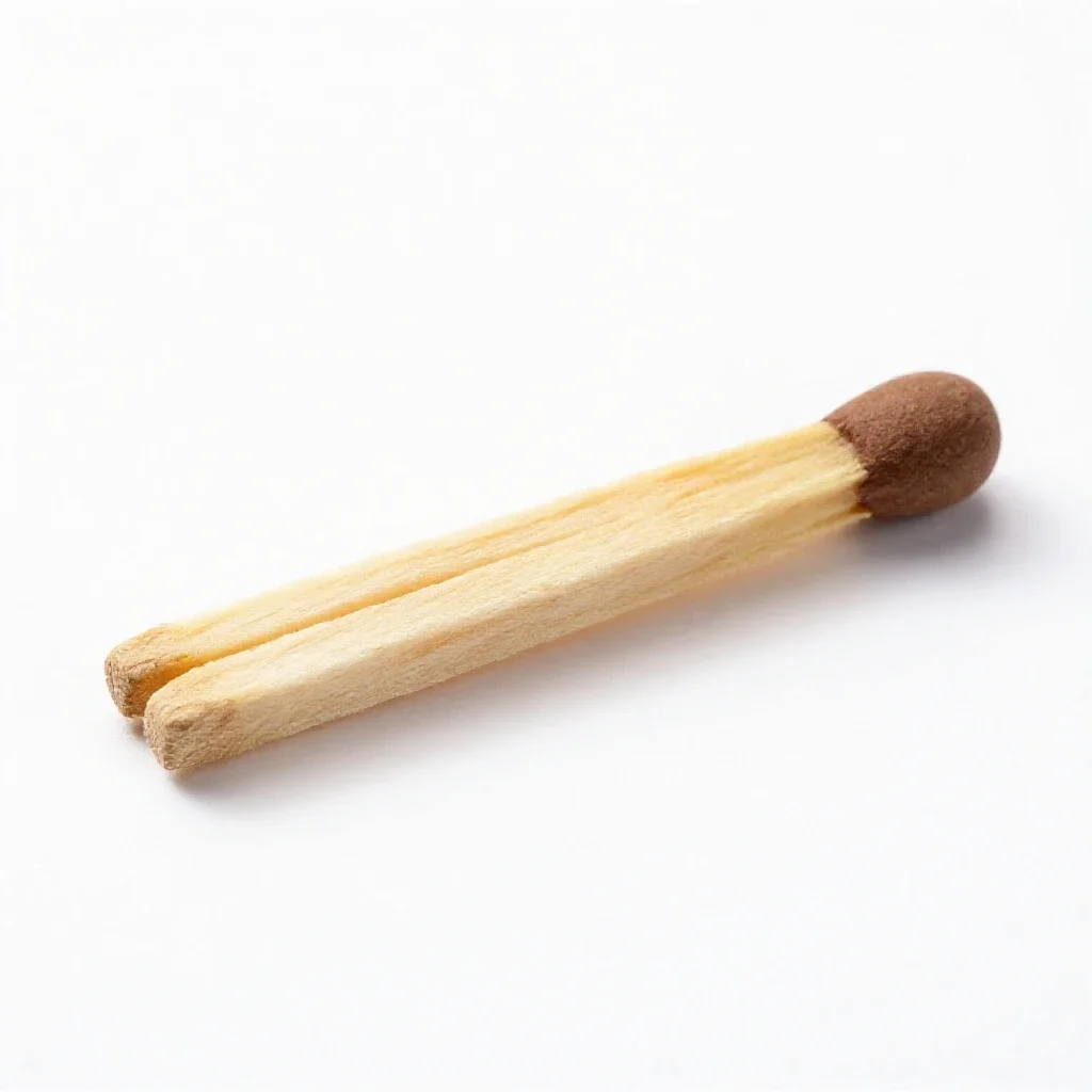 Match plane isolated on a white background