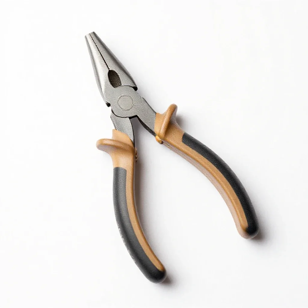 Needlenose pliers isolated on a white background