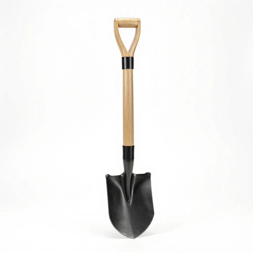Entrenching tool isolated on a white background