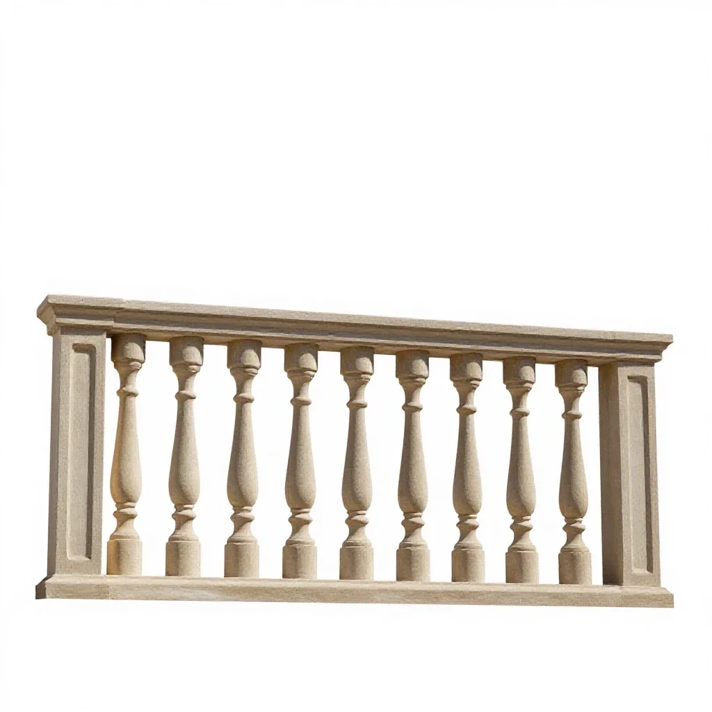 Balcony balustrade isolated on a white background