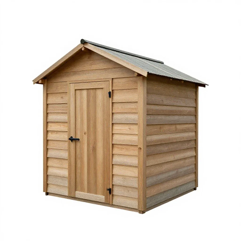 Garden shed isolated on a white background
