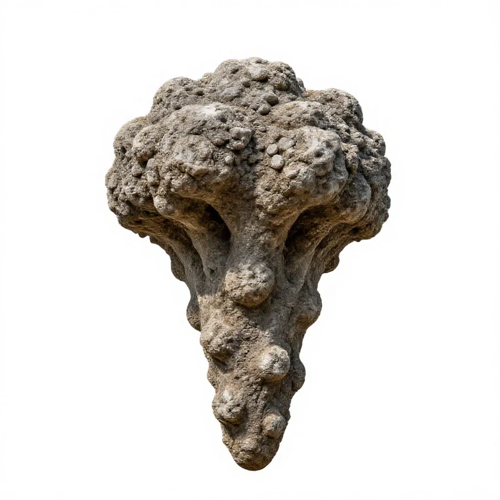 Gargoyle waterspout isolated on a white background