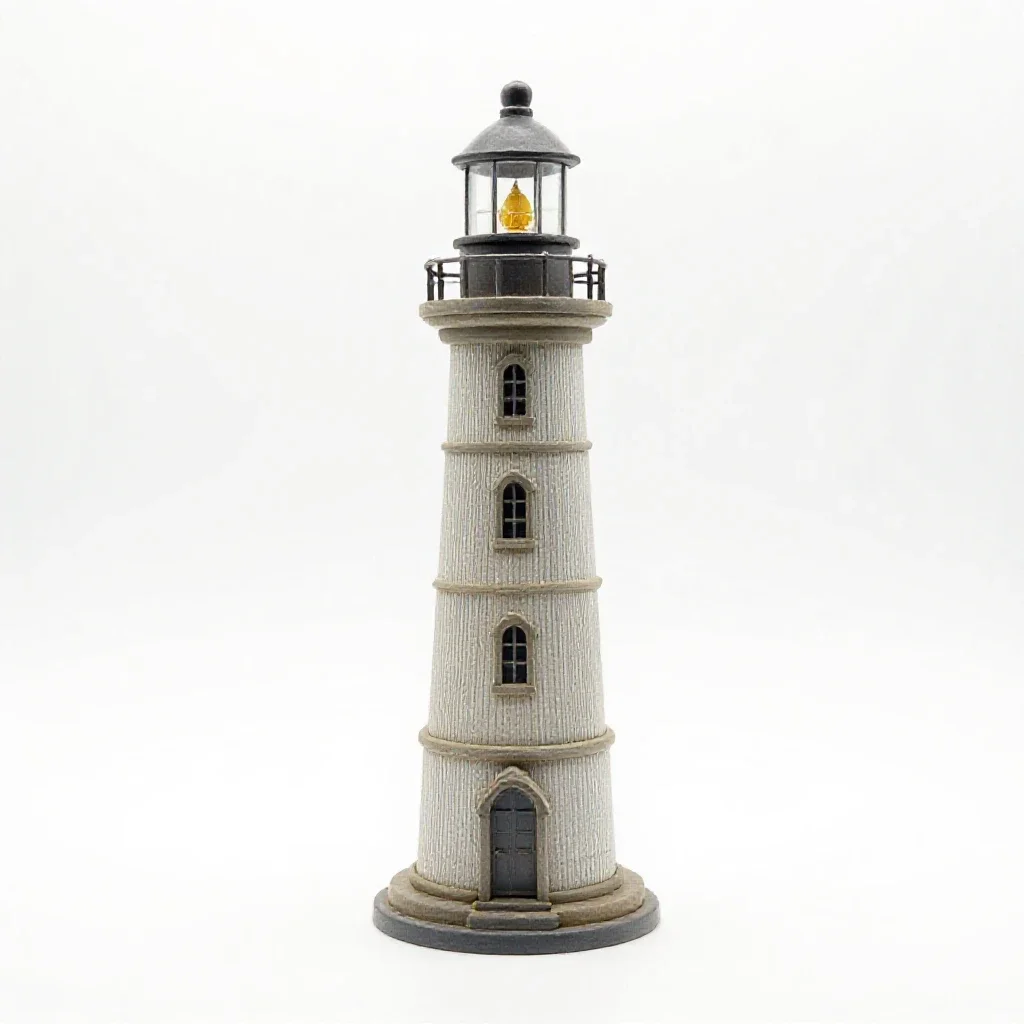Lighthouse model isolated on a white background