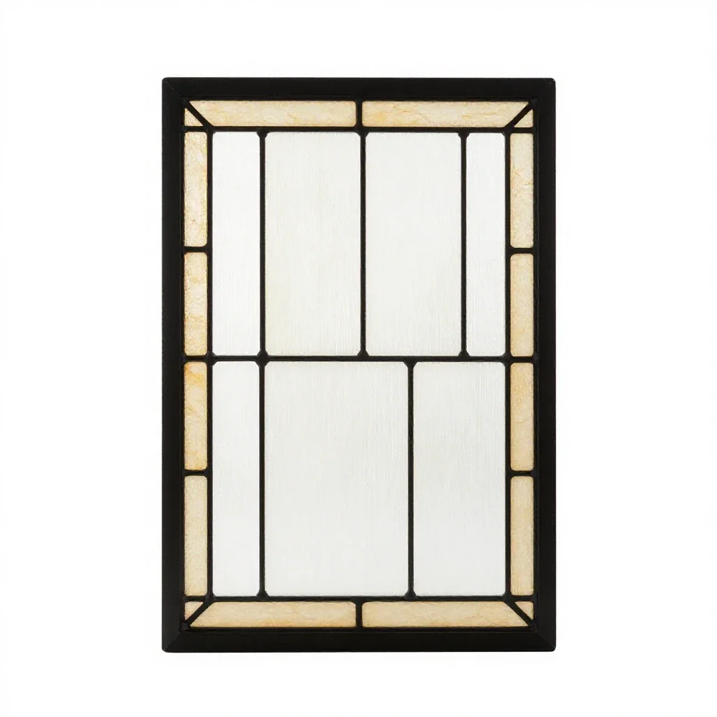 Stained glass panel isolated on a white background