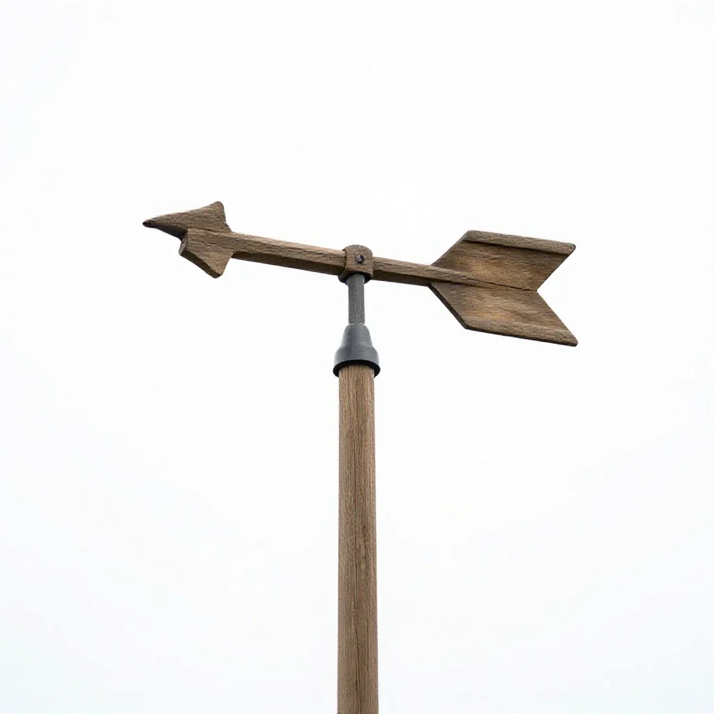 Weather vane isolated on a white background