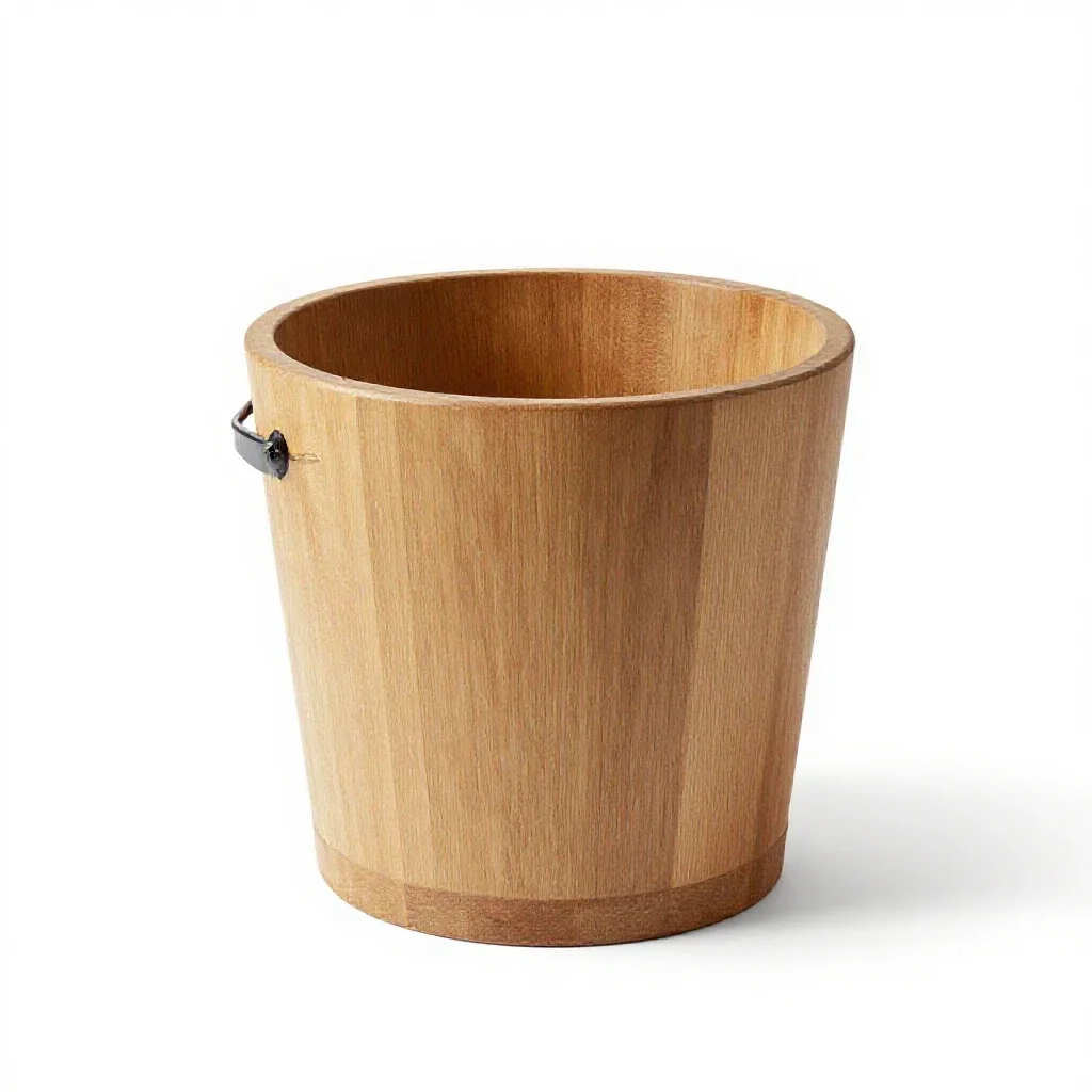 Well with a bucket isolated on a white background