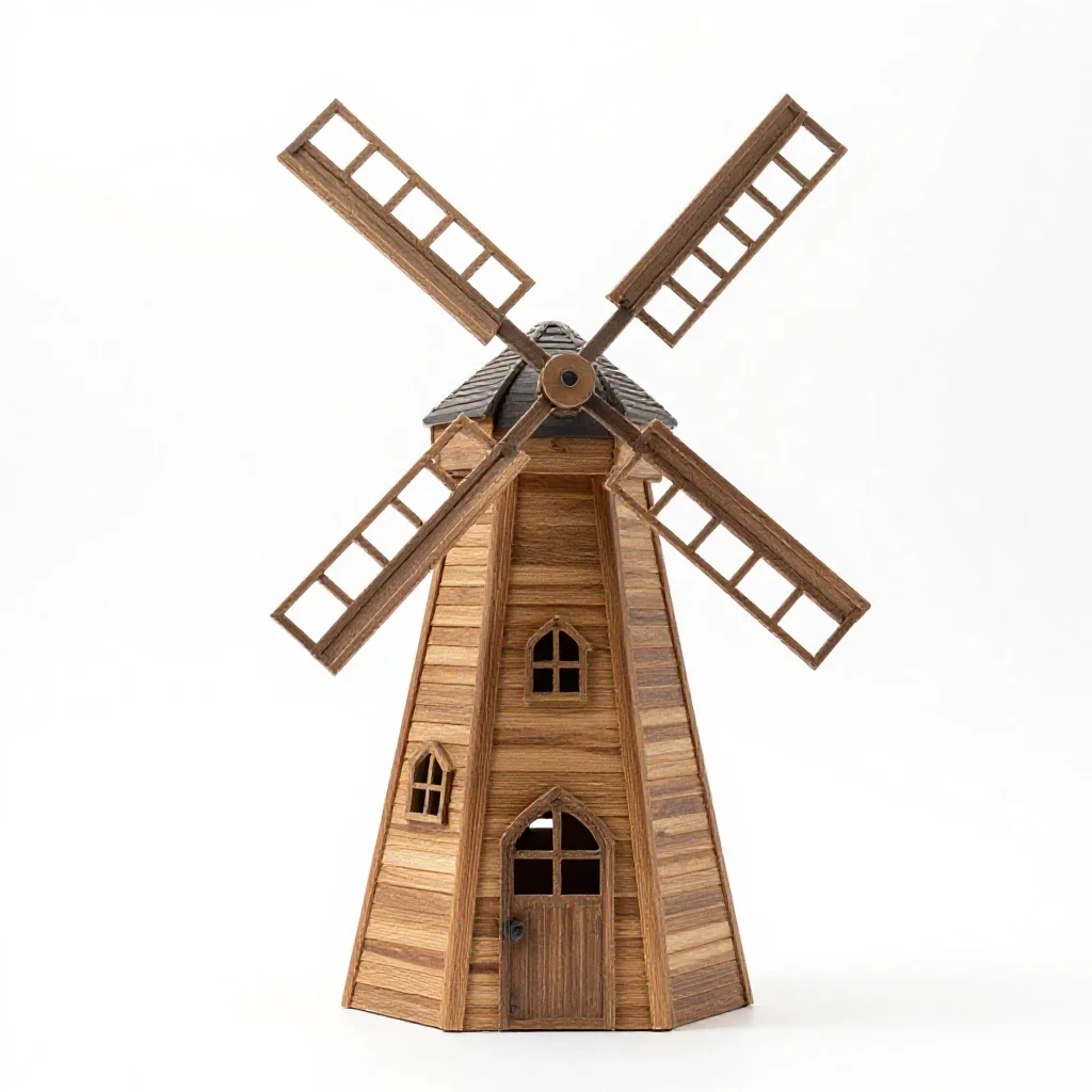Windmill model isolated on a white background