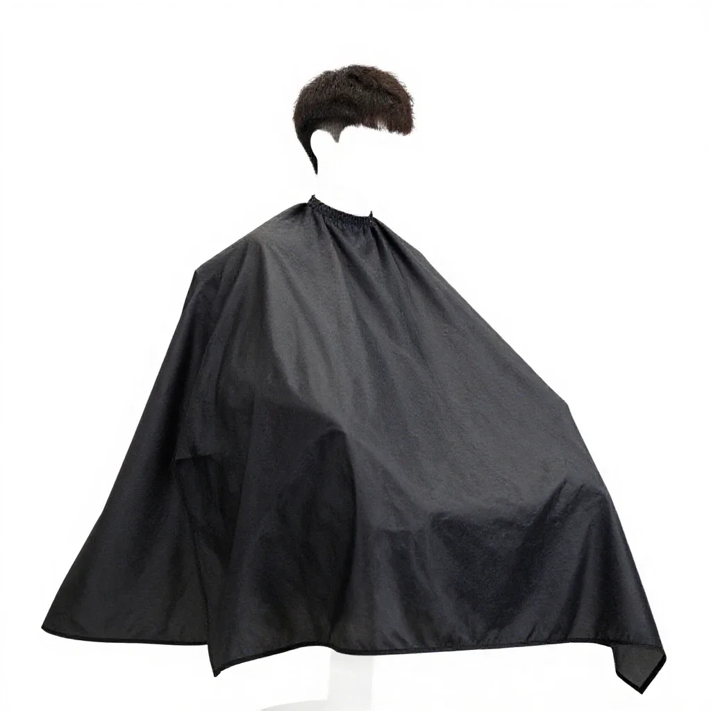 Barber cape folded isolated on a white background