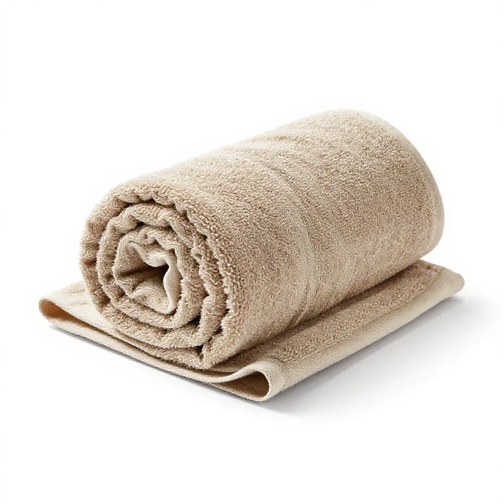 Hot towel rolled isolated on a white background