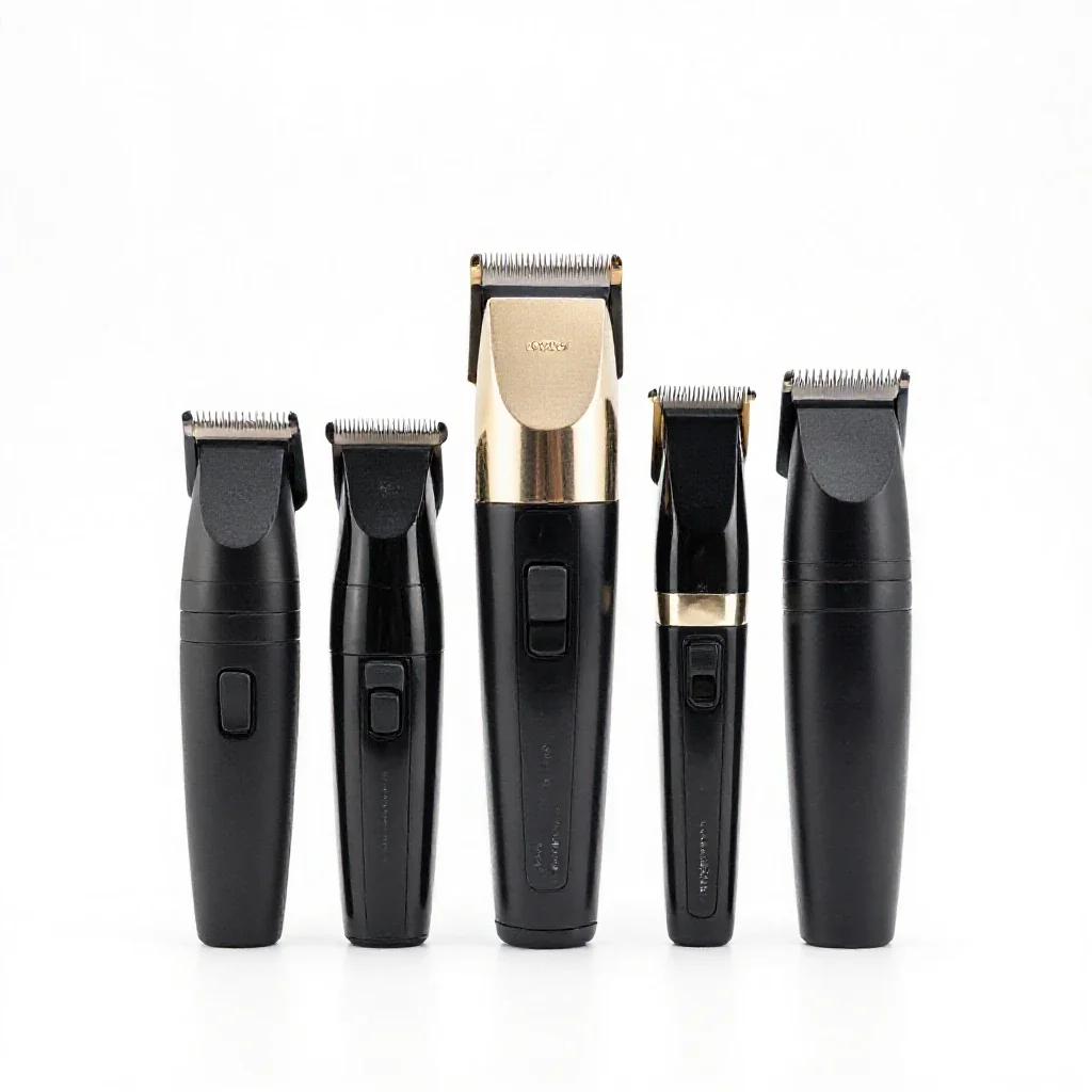 Set of hair clippers isolated on a white background