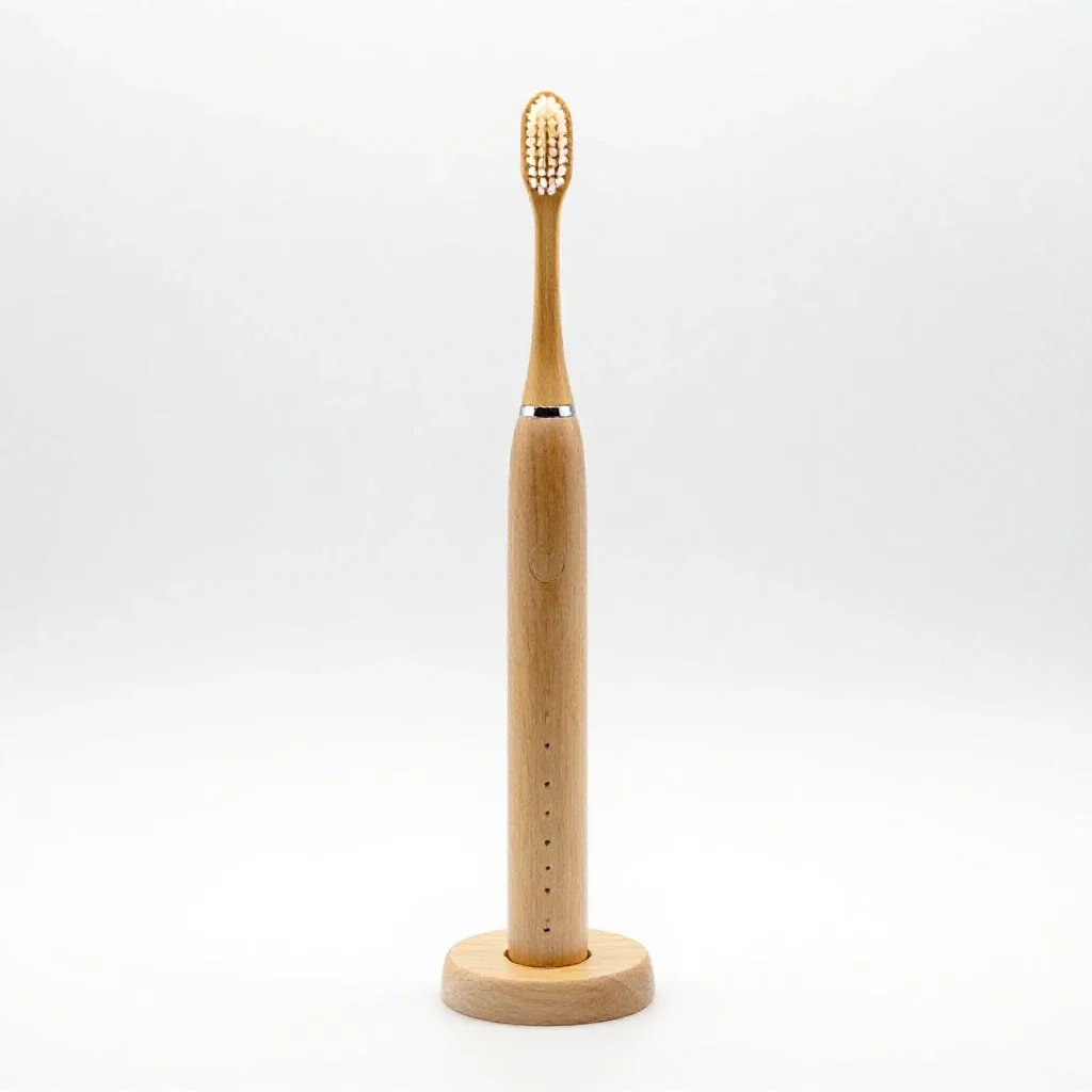 Electric toothbrush on a stand isolated on a white background