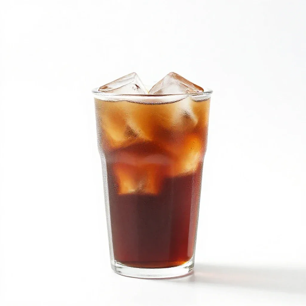 Cold brew over ice isolated on a white background