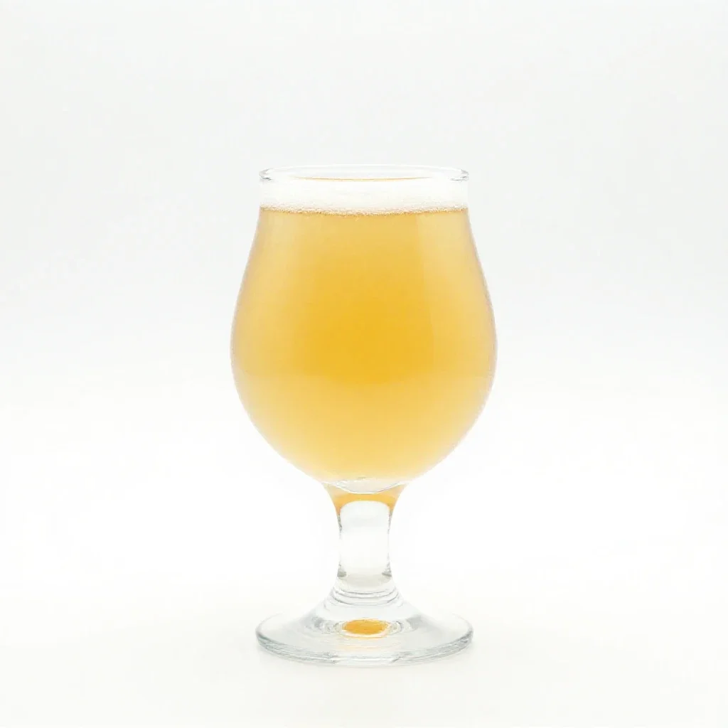 Hazy pale ale in a tulip glass isolated on a white background
