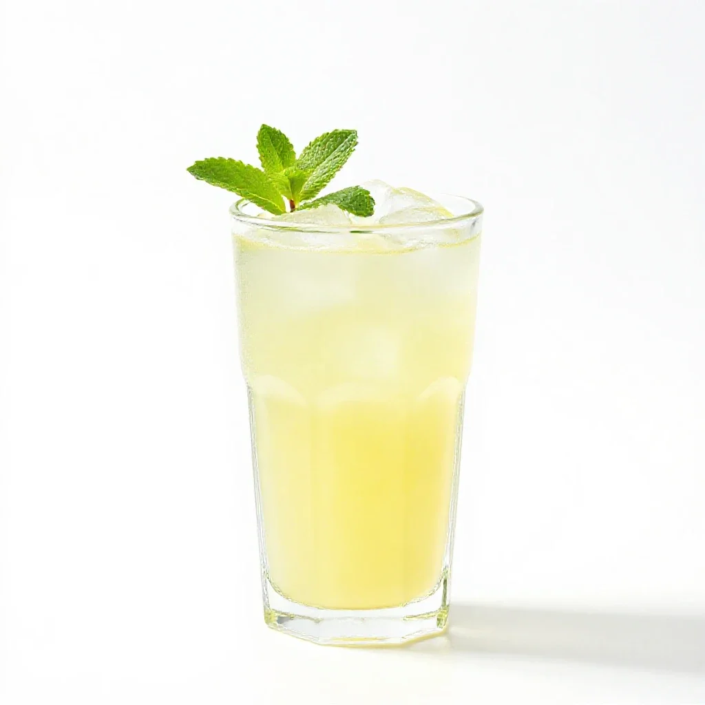 Lemonade with mint isolated on a white background