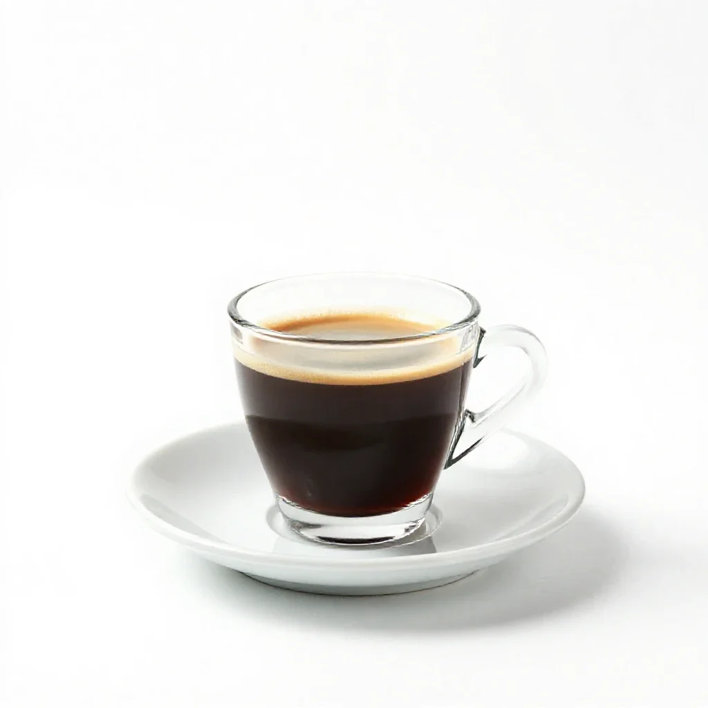 Espresso in a demitasse isolated on a white background