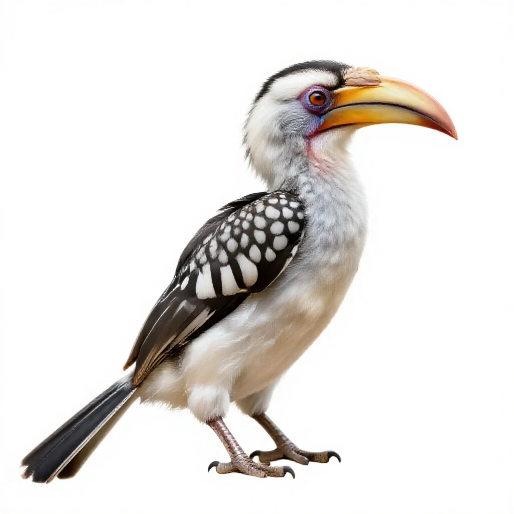 Hornbill isolated on a white background