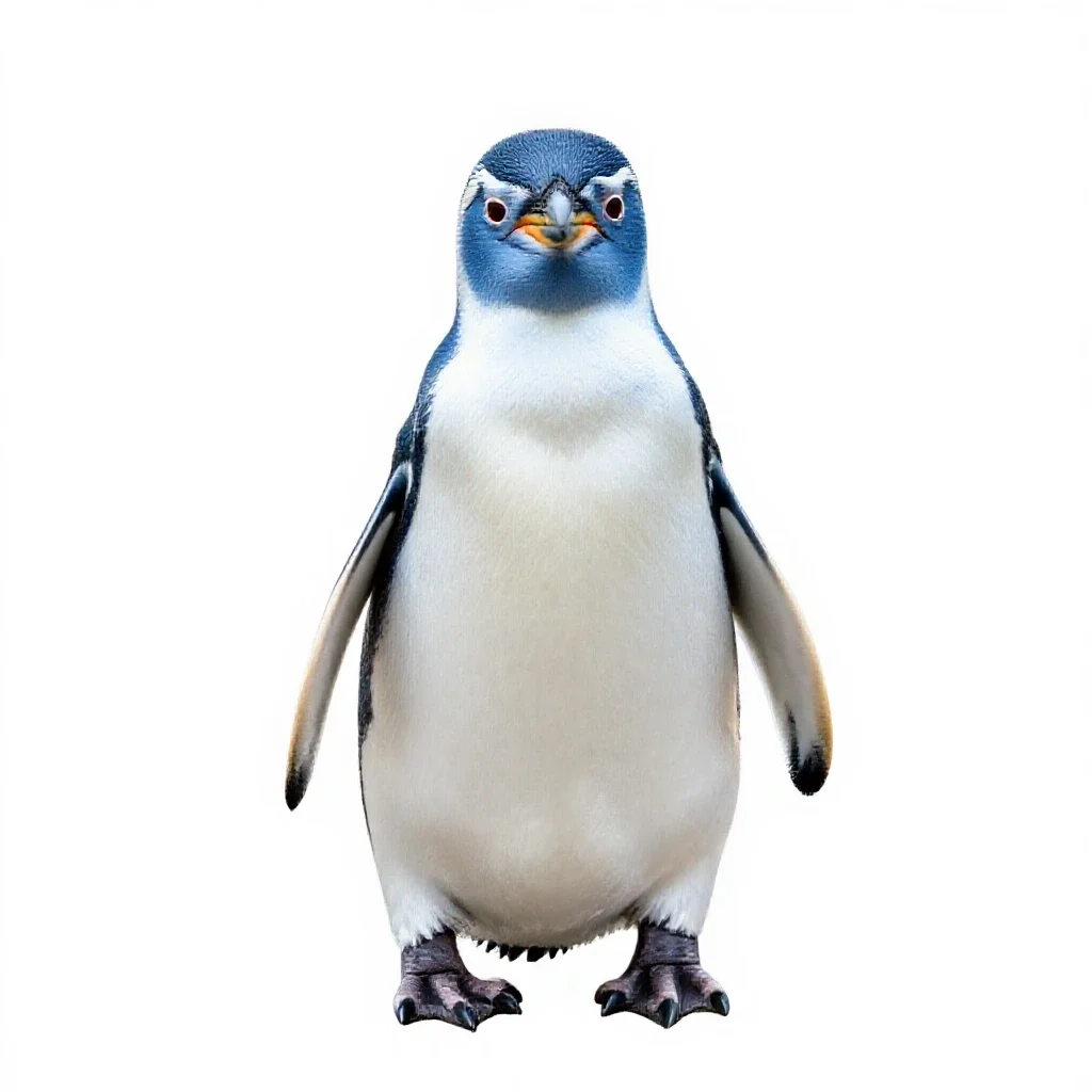 Little blue penguin isolated on a white background
