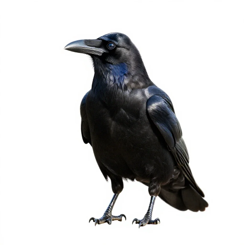 Raven isolated on a white background