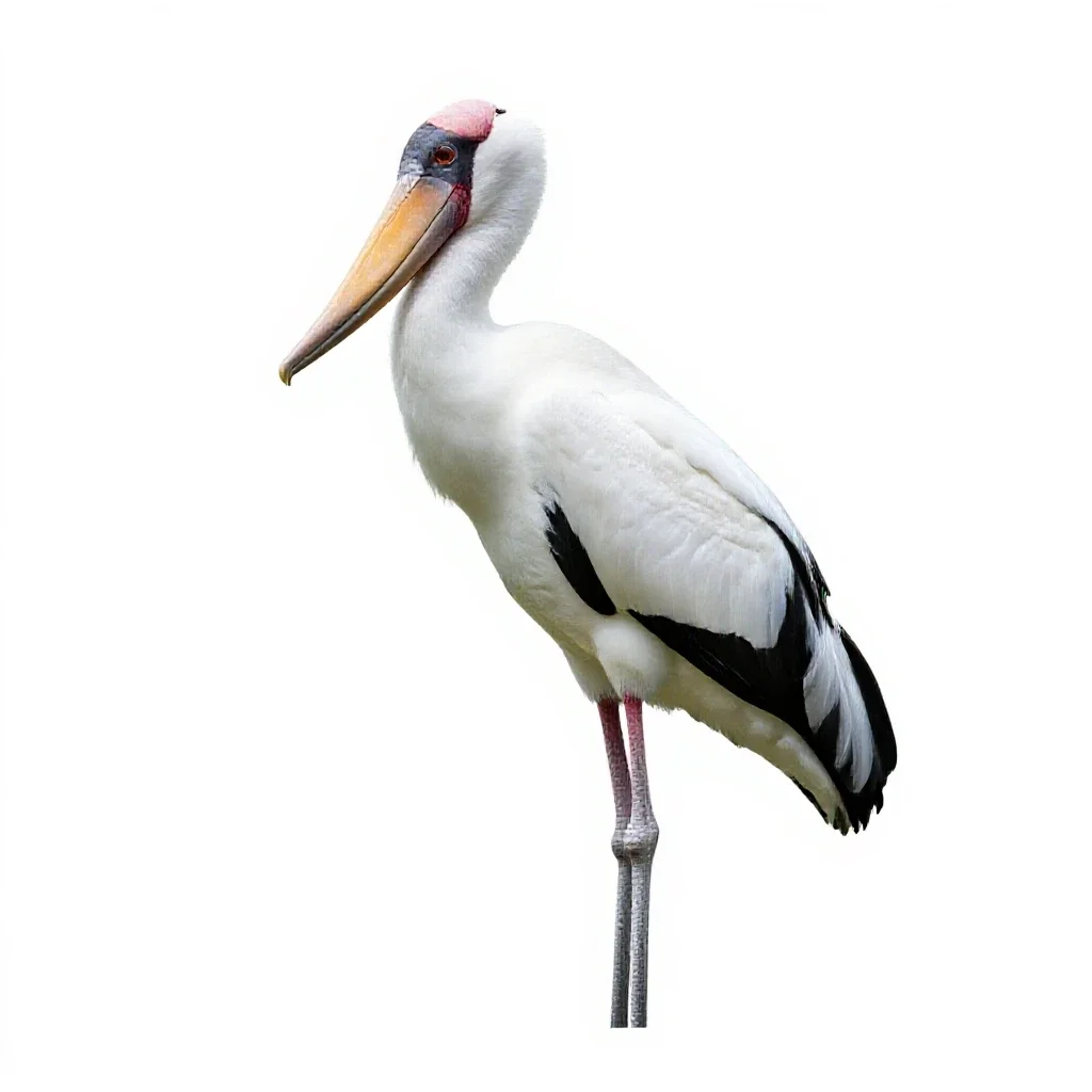 Shoebill stork isolated on a white background