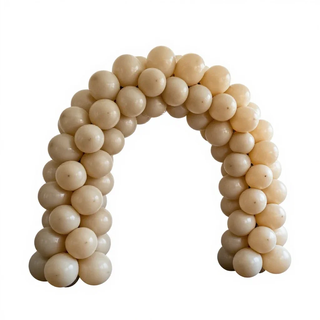 Balloon arch segment isolated on a white background