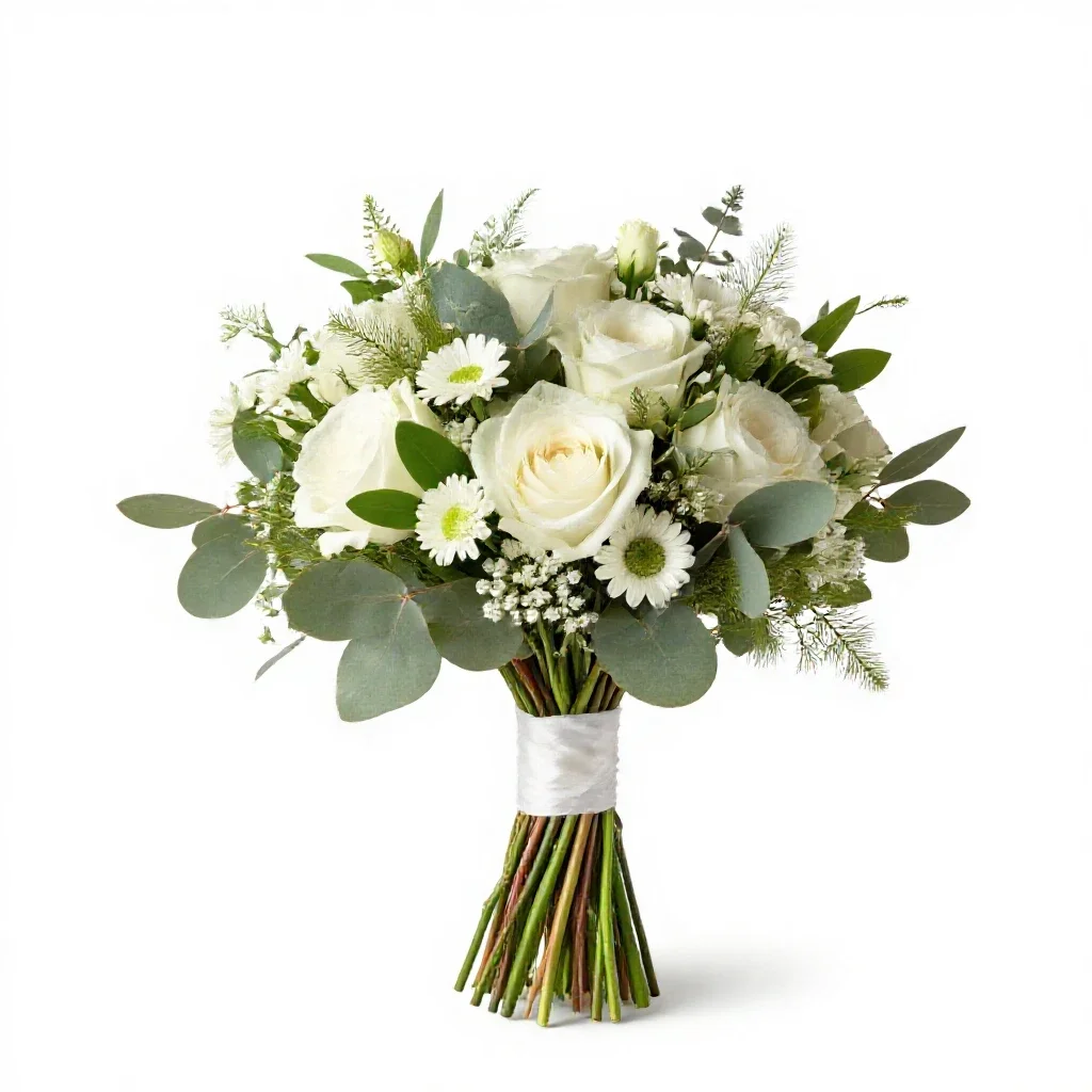 Bridal bouquet isolated on a white background
