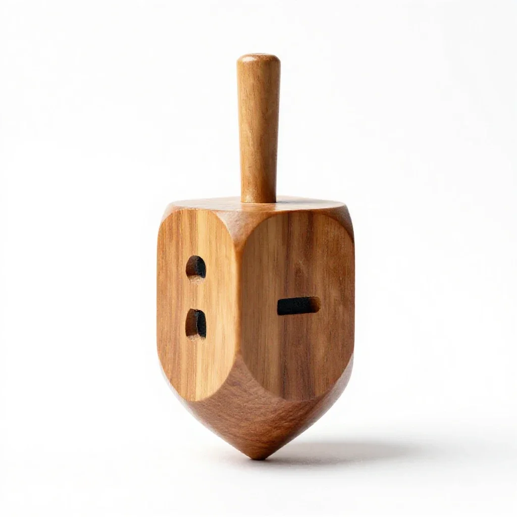 Dreidel isolated on a white background