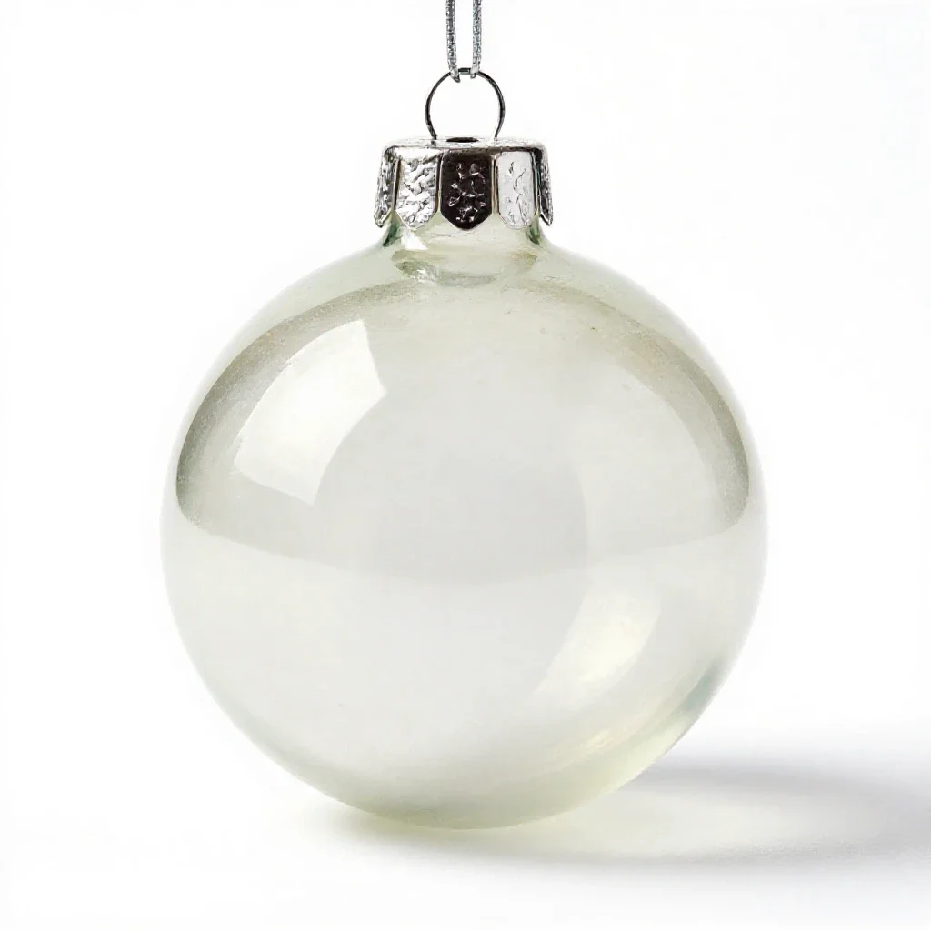Hand-blown glass bauble isolated on a white background