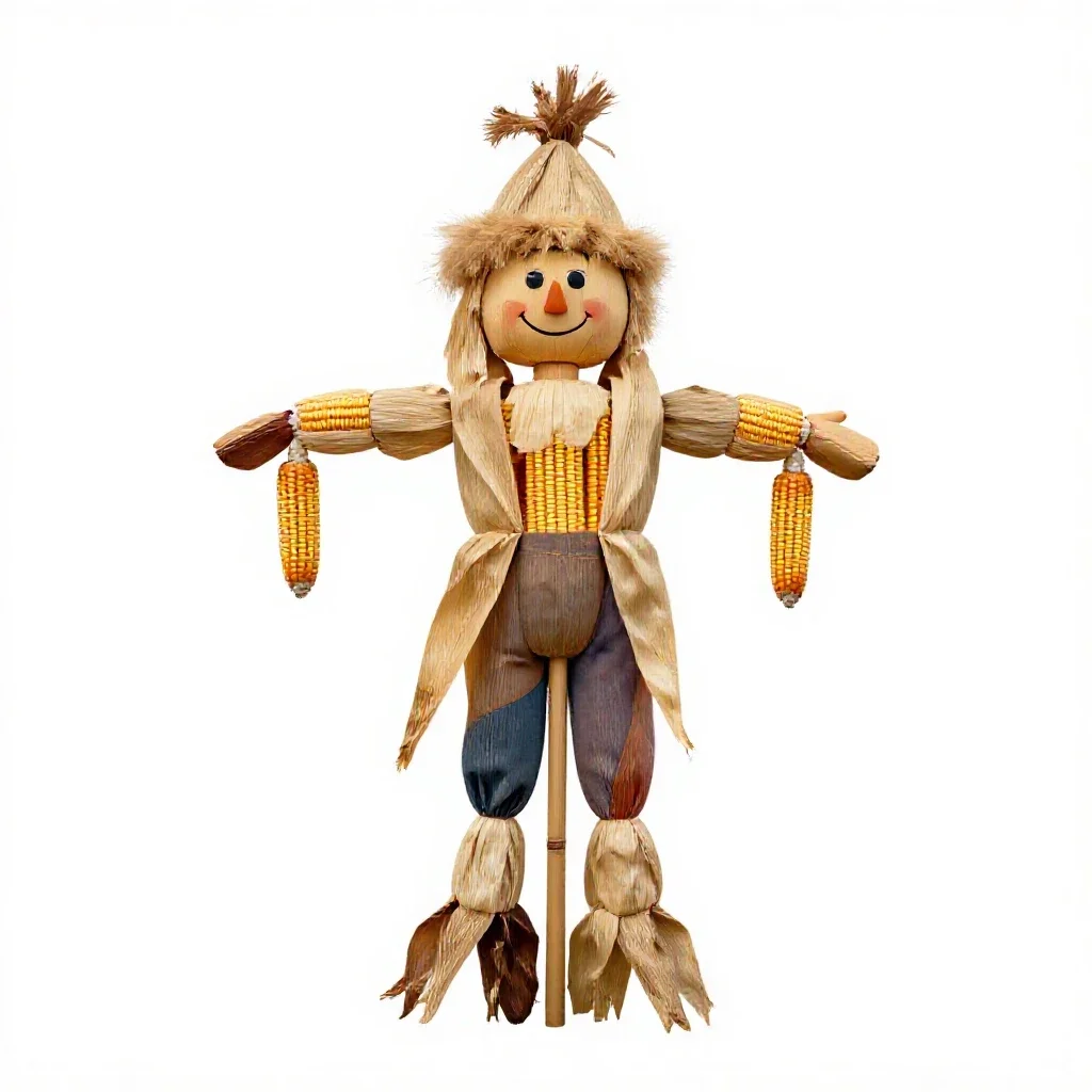 Harvest corn dolly isolated on a white background