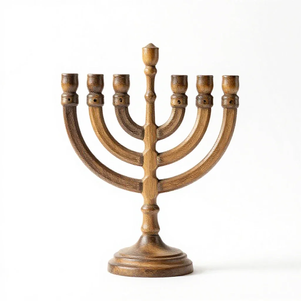 Menorah isolated on a white background